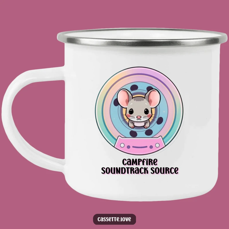 Durable Funny Mouse Cassette Spool Camping Mug: Adventure Ready