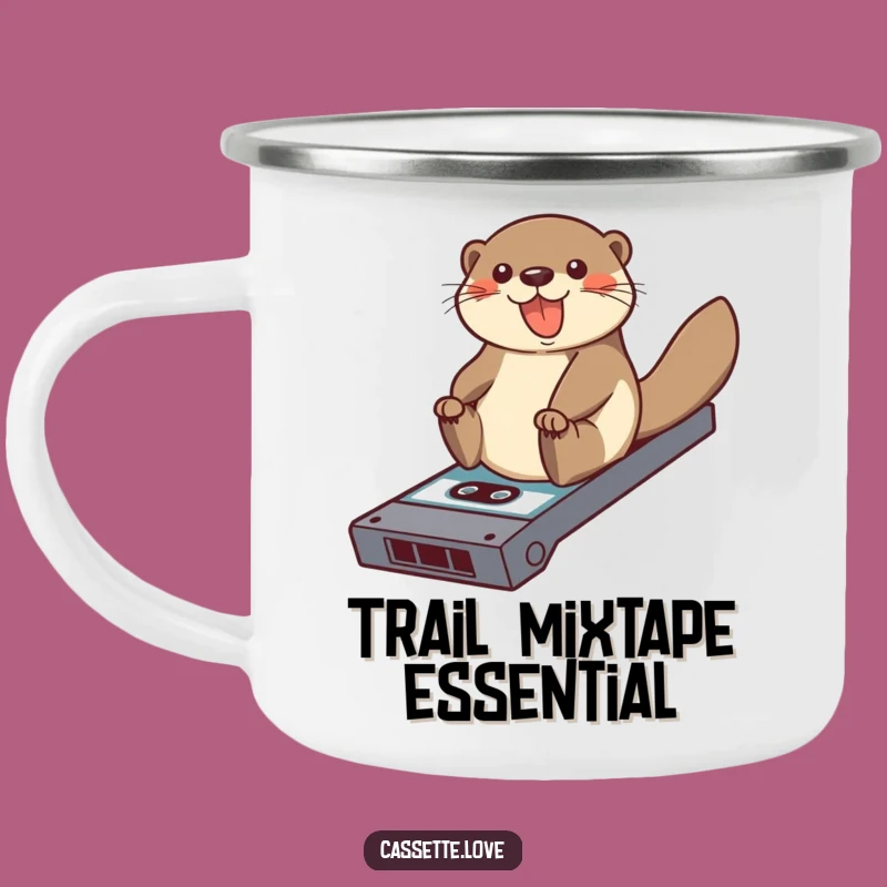 Durable Funny Otter Cassette Ramp Camping Mug: Adventure Ready