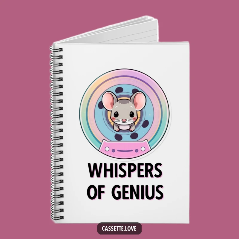 Funny Mouse Cassette Spool Notebook: Jot Down Your Little Secrets